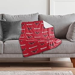 Casper College Logo Pattern Sherpa Blanket, Warm