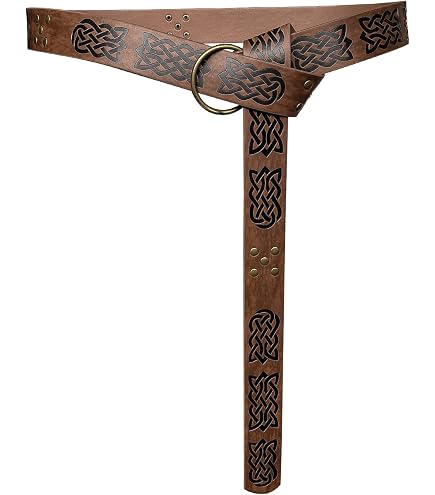 Pochette Ceinture Médiévale En Faux Cuir - Style Renaissance Pour LARP, Cosplay Ou Usage Quotidien - Motif Gaufré