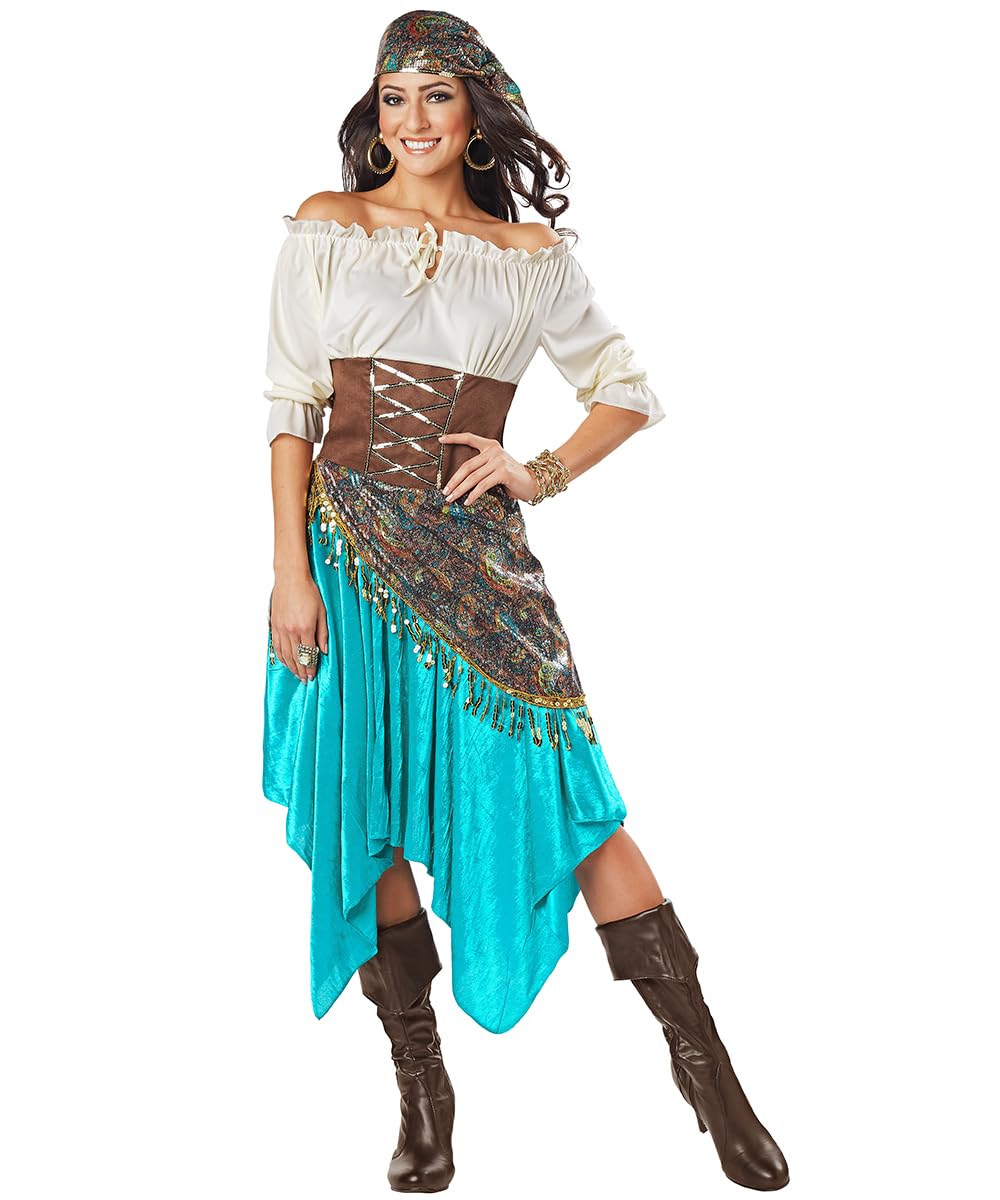 Photo 1 of Seasons Fortune Teller Costume, Womens Gypsy Costume for Halloween, Small (4-6)