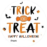 Anwyll Happy Halloween Stickers - Halloween from Name Gift Stickers 60Pcs 2Inch Halloweens Envelope Seal Label Sticker Self Adhesive Halloweens Bat Candy Trick or Treat Sticker for Goodie Party Decor
