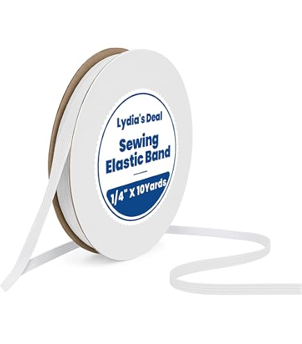 Dritz 9385N Elastico Intrecciato In Cotone Per Costumi Da Bagno, Naturale, Largo 6mm E Lungo 2,7 Metri