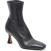 VOMIRA Ankle Boots for Women Square Toe Kitten Heel Boots