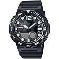 Casio Men's AEQ100W-1AV 3D Dial Analog-Digital Display Quartz Black Watch