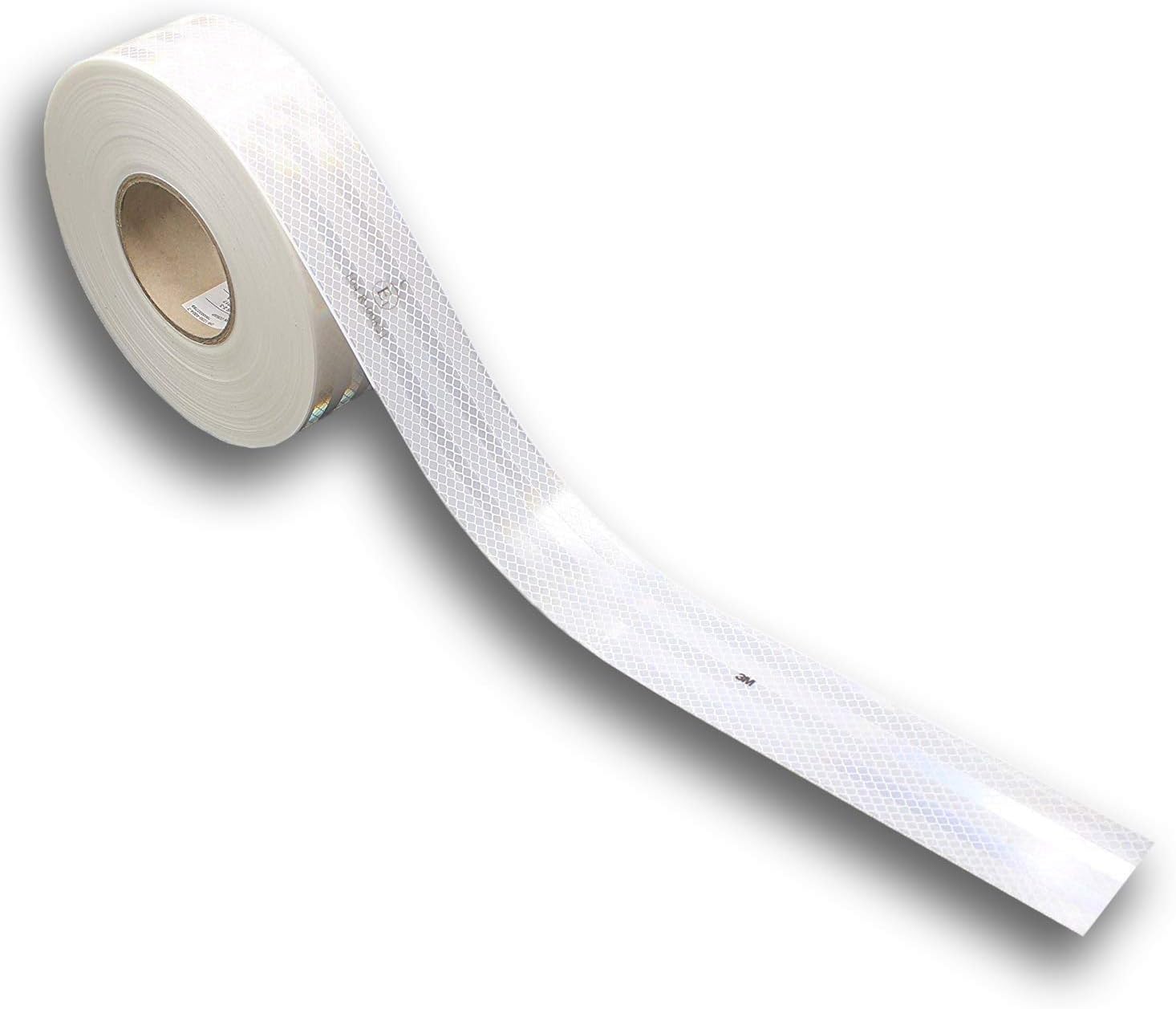3M Diamond Grade 983 Contour marking tape | Colour: white 5.5 cm wide | Reflective tape, self-adhesive, warning strip, warning mark, visibility, reflectivity, retroreflective, road safety, reflecting adhesive tape, for fixed superstructures, lorries, buses, vans, vans, trailers.