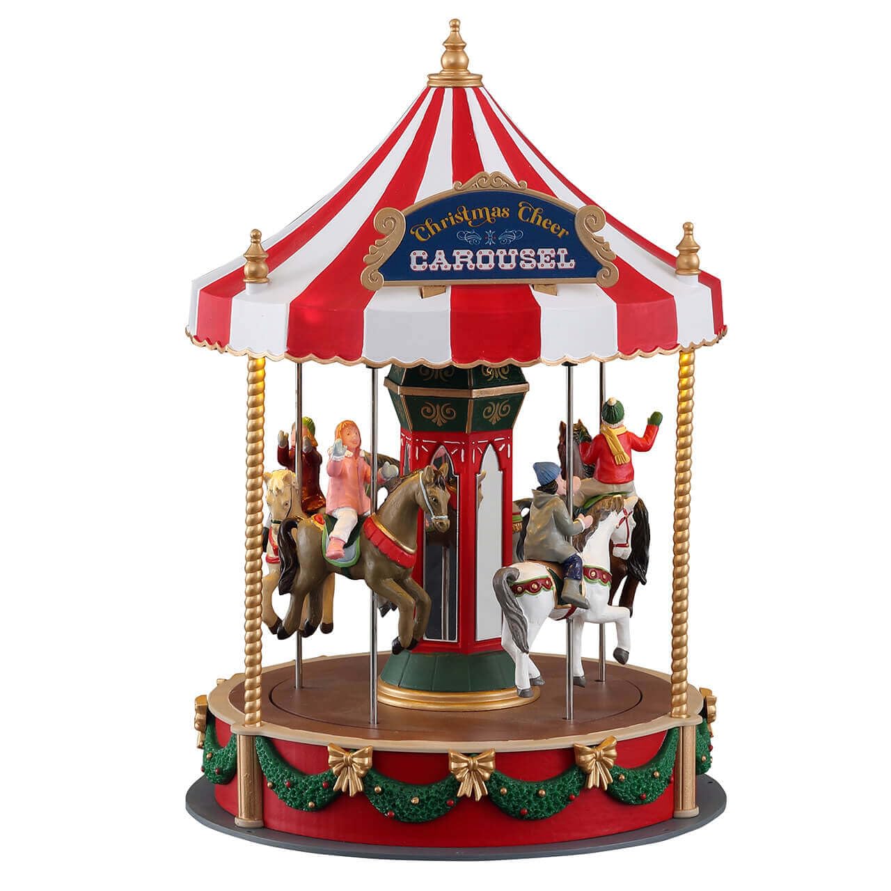 Lemax 14821 Caddington Village Sights & Sounds: Christmas Cheer Carousel