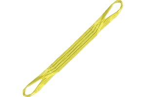 SUMPLUCT Lift Sling Straps,3" x 3' 2-Ply Heavy Duty Flat Eye Lift Sling,Twist Eye Polyester Lifting Straps Not Nylon Tree Saver Recovery Strap Web Rigging Securing Moving Tow Hoisting Gear Strap 17600lb