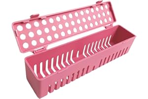 ELICTECH Dental Autoclave Sterilization Cassette Rack Box Tray, Plastic Sterilizing Tray Organizer Dental Instrument Sterilizer Box Case Container Large (Upgrade Version- 1*Pink)