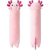 PEACH CAT Pink Long Axolotl Plush Pillow Toy Cute Axolotl Stuffed Animal for Girls and Boys 19.6"