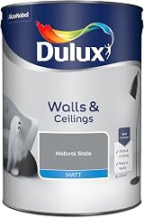 Dulux Walls Ceilings Matt Emulsion Paint Natural Slate 5L Easy Apply Water Based view 3
