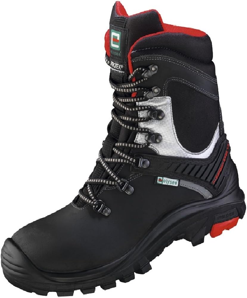 Elysee Winter Sicherheitsschuhe Stiefel S3 Davos schwarz rot Silber