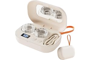 Portable Rechargeable Ultrasonic Contact Lens Cleaner Case, 2026 Ultrasonic Portable Travel Contact Lens Case Kit, Home Trave