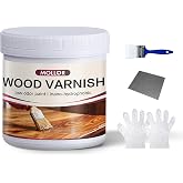MOLLOR Water Based Polyurethane Acrylic Sealer,16 OZ Gloss Wood Varnish | Clear Coat for Wood, Scratch &amp; Stain Resistant Waterproof Varnish, Long-Lasting Finish for Indoor &amp; Outdoor Wooden Furniture