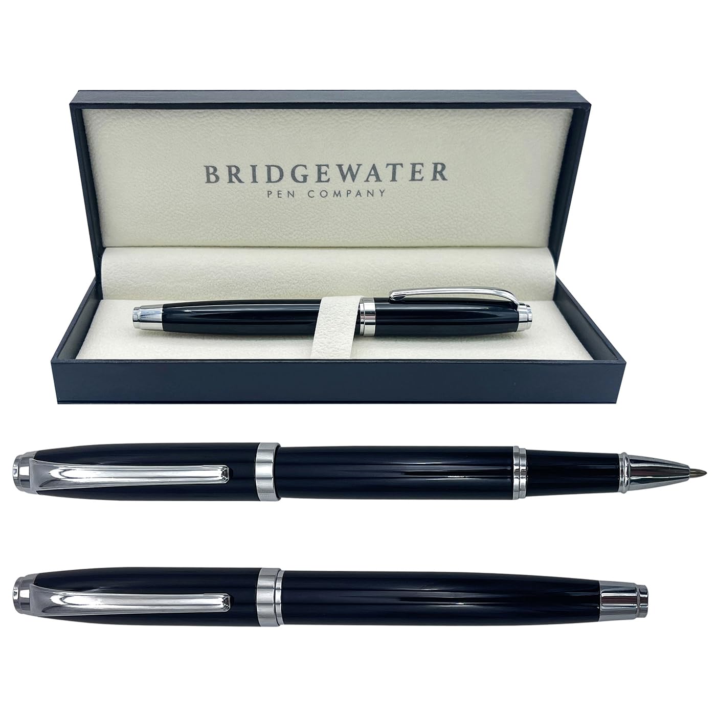Bridgewater Pen Company Executive Roller Ball Point Pen Collection, Boxed, Sleeved (Chester, Black)