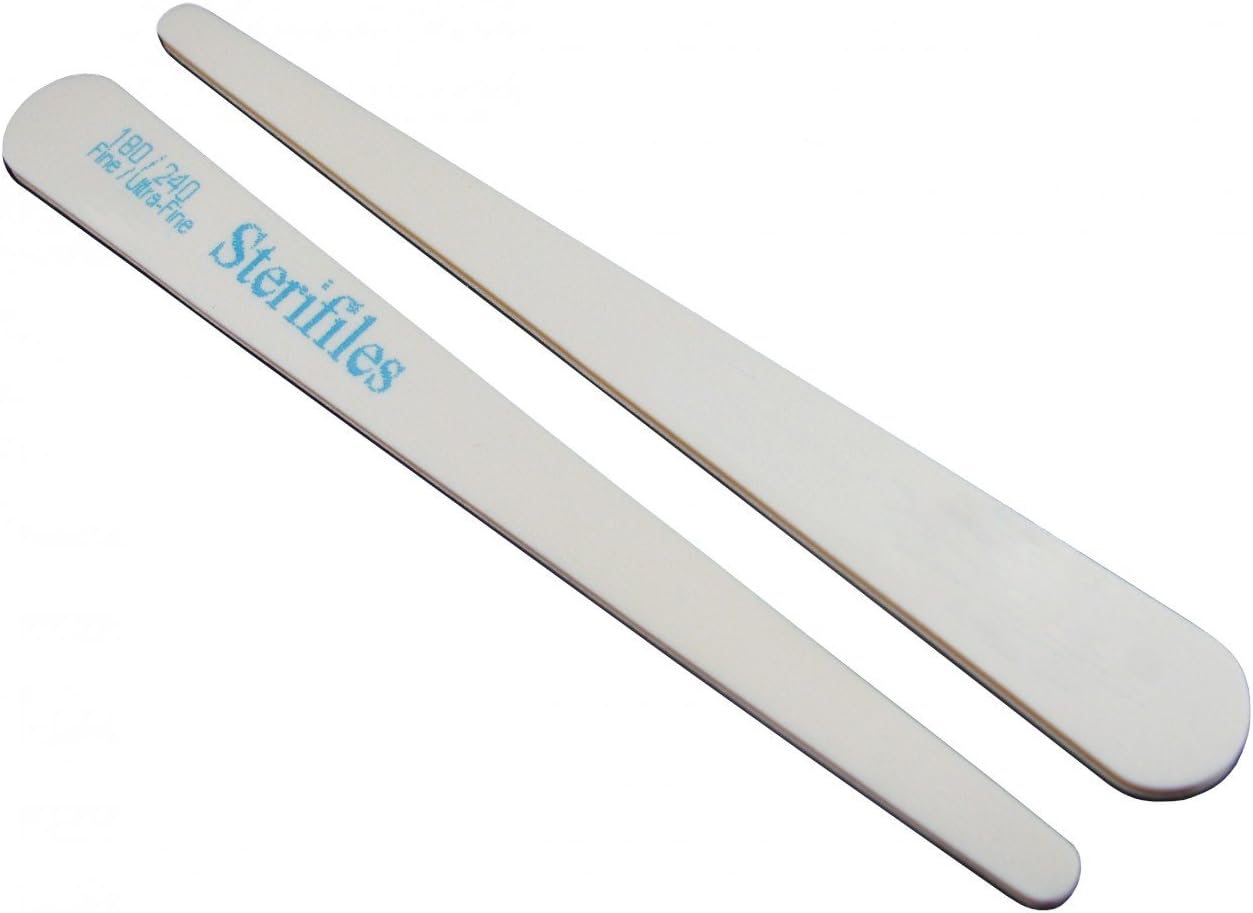 Sterifiles 180/240 (Peach Center) - Tapered Nail File 12 Pack