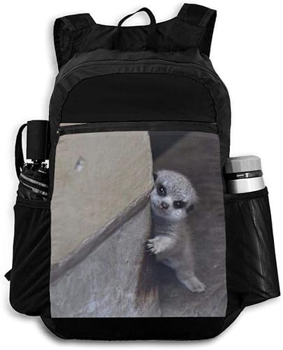 Amazon 折りたたみ リュック アウトドアバックパック 超軽量 かわいいミーアキャットの 鼠 おしゃれ 大容量 防水 耐久性 収納ナップサック多機能 旅行 便利グッズ 買い物用 通学 通勤 登山 メンズ レディーズ Moopzeea レディース