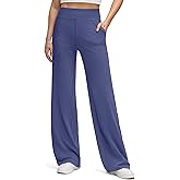 G4Free BareFeel High Stretch Wide Leg Pants for Women Soft Comfy Casual Yoga Pants with Pockets Petite/Regular/Tall