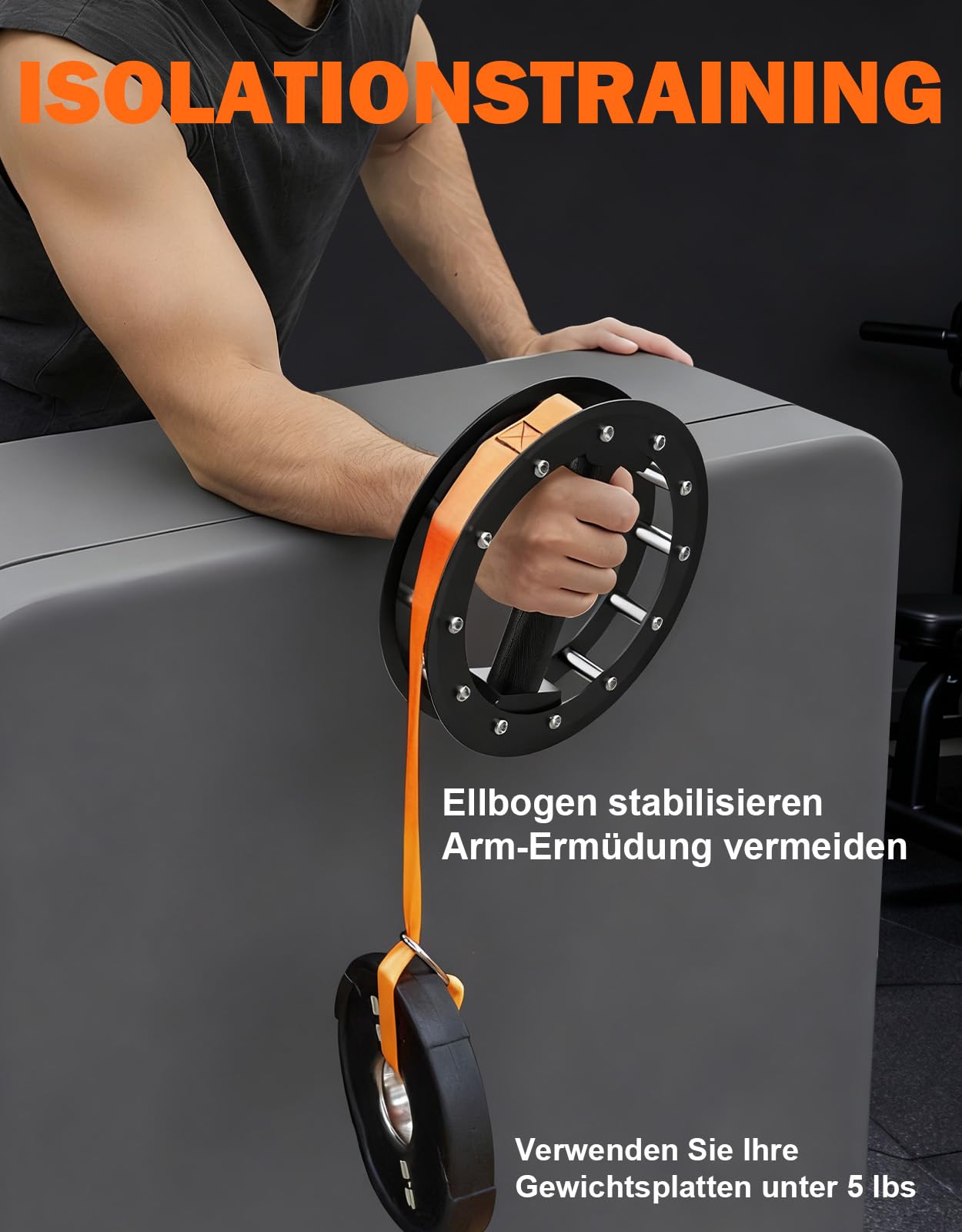 Fitarc Forearm Strengthener,Forearm Exerciser, Wrist Bar,Forearm Strength Trainer,Wrist Roller,Wrist Trainer,Wrist Rotation,Plate Not Included (Forearm Rotation Trainer) 3