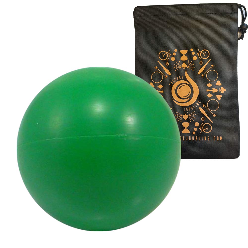 100mm Practice Contact Ball - Beginner Contact Juggling Ball and Cascade Juggling Bag (Green)