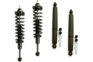 DRIVE TECH AMERICA DTA 70020B Full Set 2 Front Complete Struts with Springs and Mounts + 2 Rear Shocks 4-pc Set, Compatible With 2005-2012 Tacoma Pre Runner Only or 2005-2012 Toyota Tacoma 4WD Only