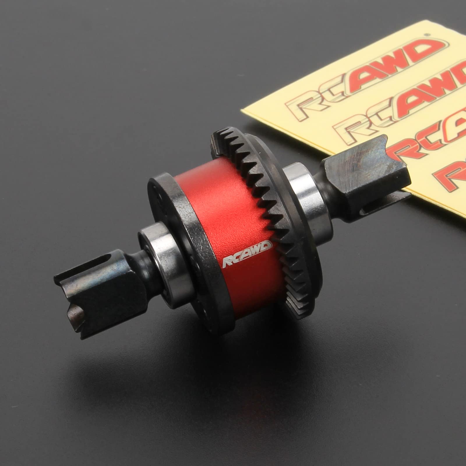 RCAWD Active F/R Diff Set for Arrma 8s 1/8 Outcast Kraton Talion 1/7 Mojave Series Upgrades Parts(Red)