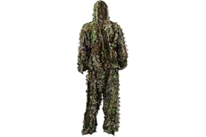 Zicac Outdoor Camo Ghillie Suit 3D Leafy Camouflage Clothing Jungle Woodland Hunting