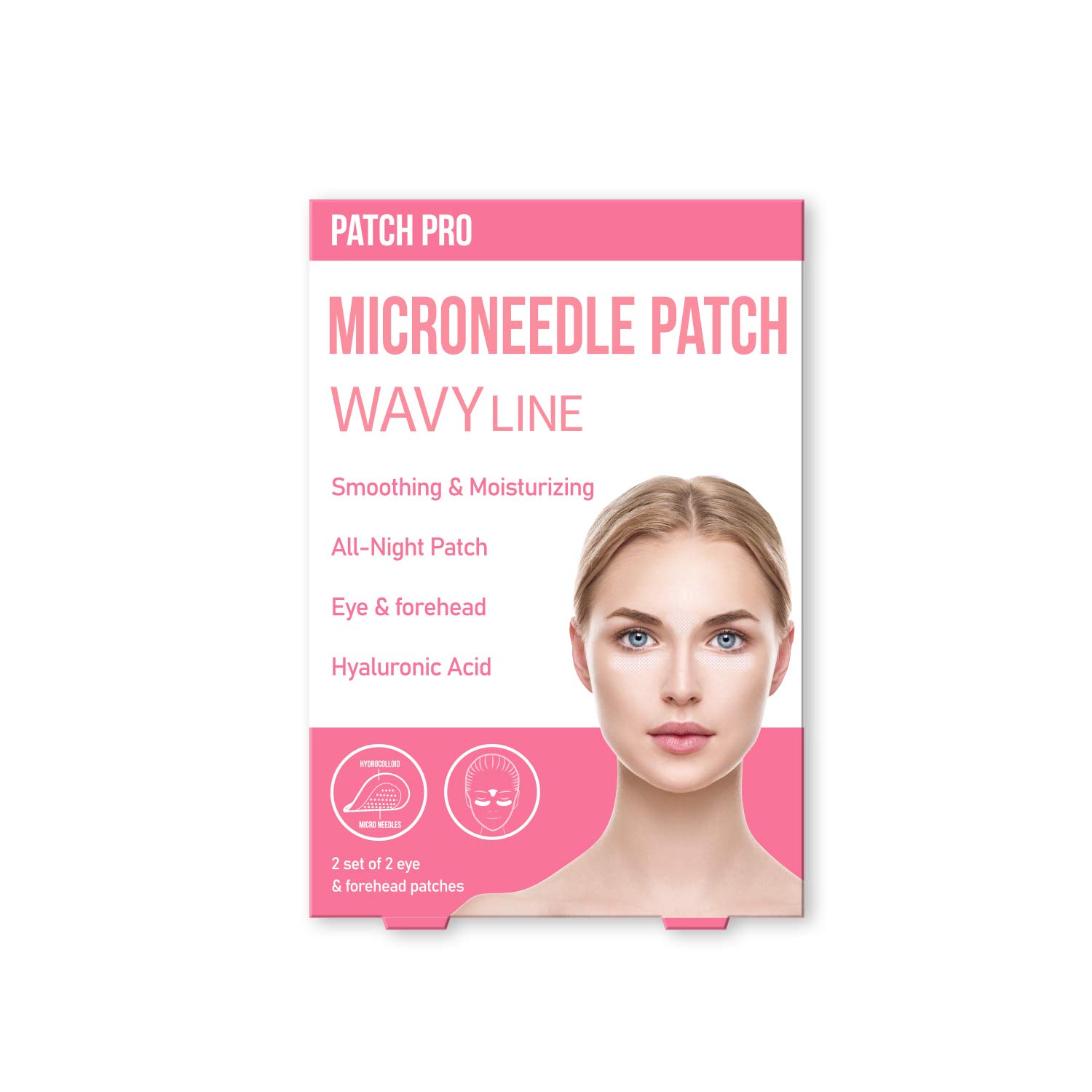 PATCH PRO Wavy Line Micro Needle Patch to Overnight Treatment for Forehead & Eyes to Fights Wrinkles and Sagging Skin
