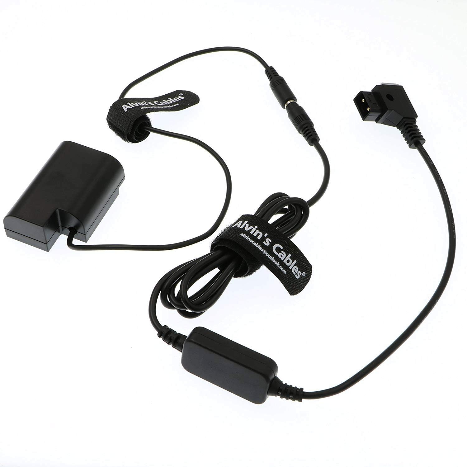 Alvin's Cables DMW-DCC12 DC Coupler Dummy Adapter Battery to D-Tap Cable for Panasonic DMC GH5 GH4 GH3, Black, 1.6M