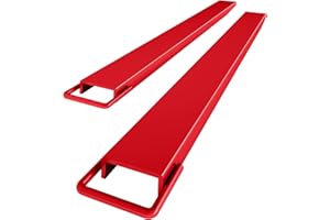 FinerFurnis Reinforced Heavy Duty Forklift Extensions – Steel Pallet Fork Extenders, 60 Inch Length, 5.5 Inch Width, 1 Pair f