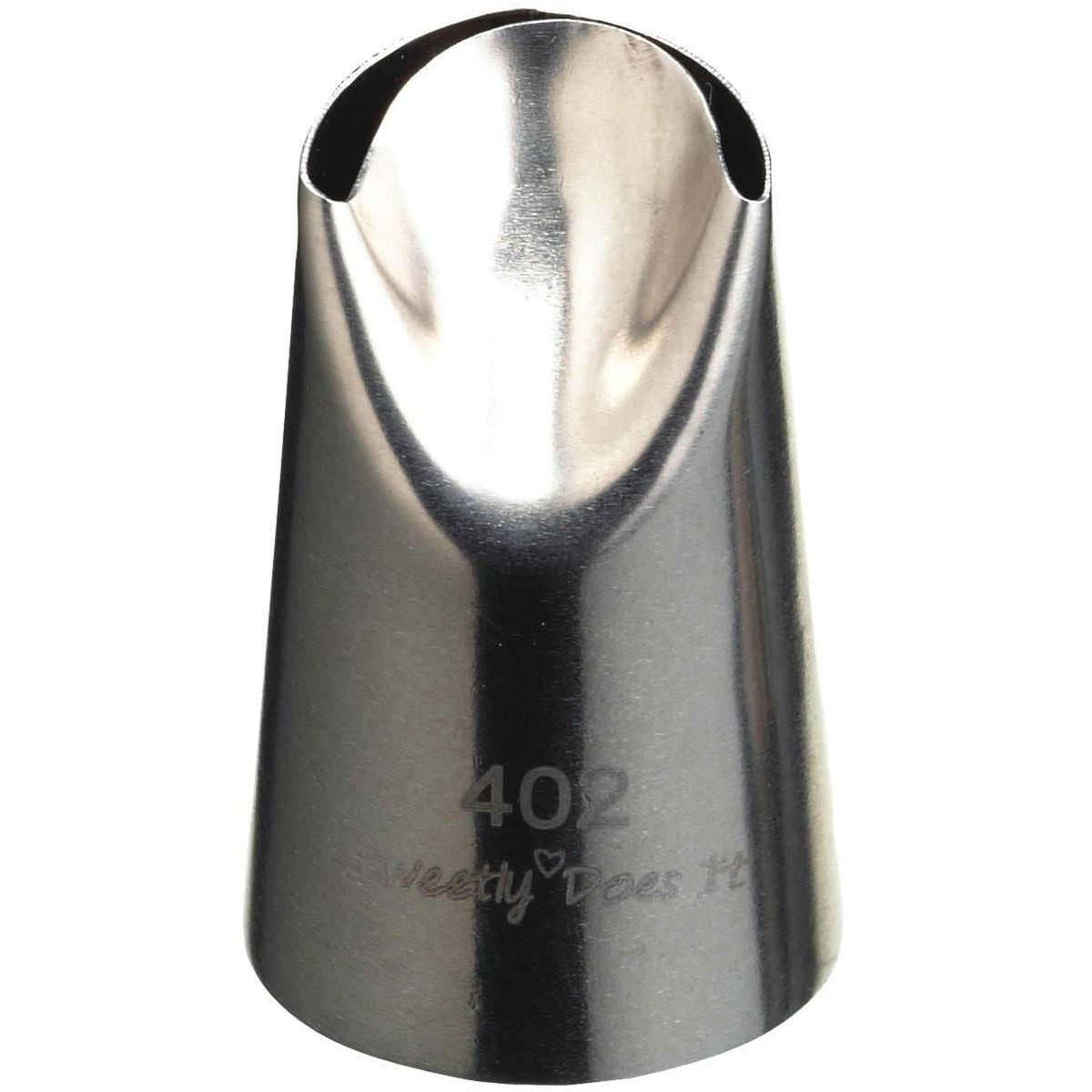 KitchenCraft Sweetly Does It Medium Piping Nozzle, Ruffle Tip, Stainless Steel, 18 mm, Silver