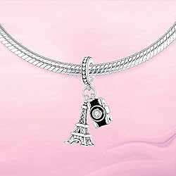 VALGACLS Eiffel Tower Camera Charms 925 Sterling