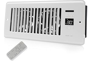 Howeall Super Quiet Register Booster Fan - Intelligent Thermostat Control 4x10'' AC Vent Booster Fan - Cooling Heating Smart Register Vent White