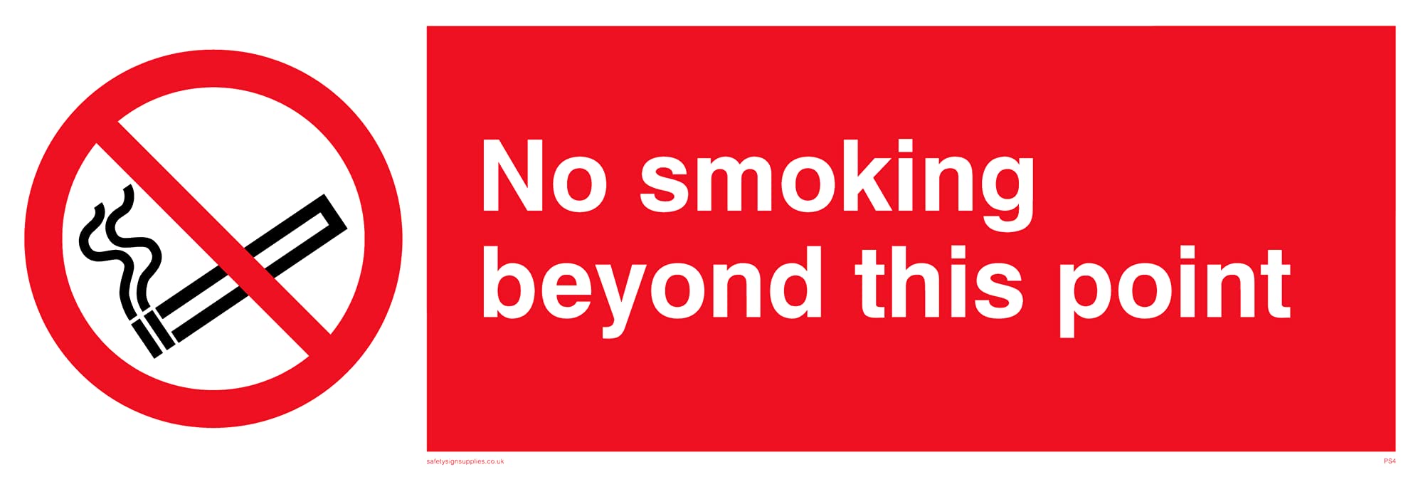 Pack of five - No Smoking Beyond This Point Sign - 300x100mm - L31
