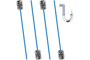 4pcs Condensate Trap Flexible Drain Brush, 16 Inch Nylon Condensate Drain Cleaning Brush Flexible Drain Cleaner with Soft Bru