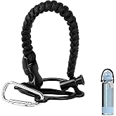 Paracord Handle Compatible with Coldest Water Bottle, Paracord Handle Strap Cord for Easy Carrying, with Carrier Strap Cord, Safety Ring and Carabiner, for Hiking, Camping, Gym, and Outdoor Use