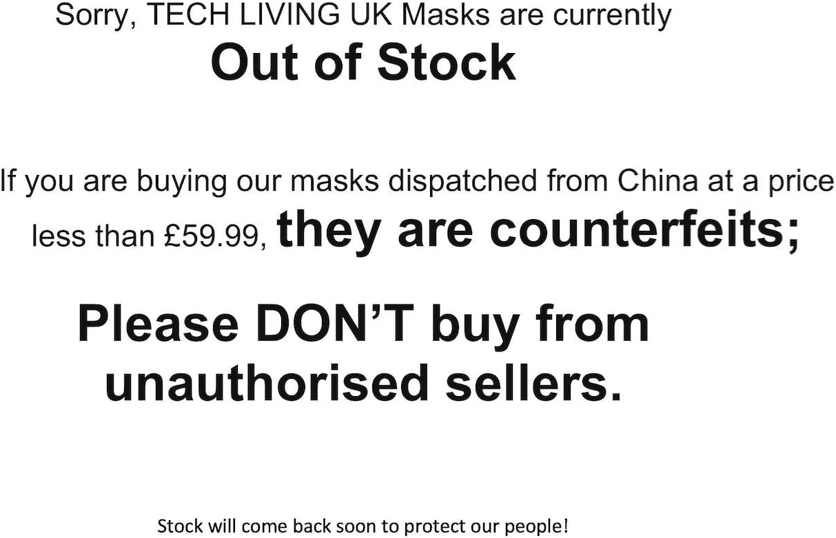 TECH LIVING® 3 Ply Surgical Medical Mask with Sealed Bag;UK Company Birmingham Stock; MUST SEE Pic 2&3; Only BUY FROM"TECH LIVING UK"(20PCS)