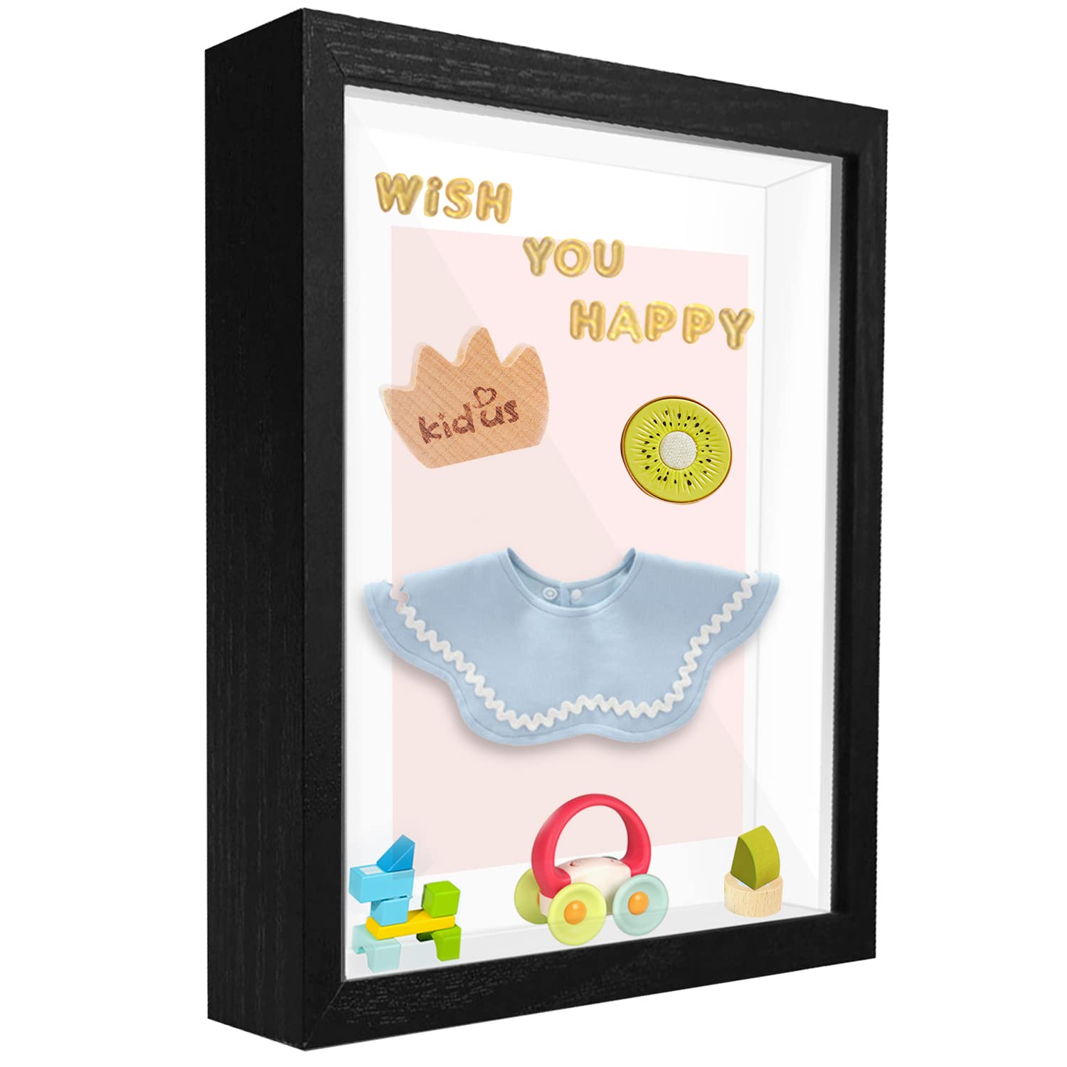 sunmeg 3D Shadow Box 8x10 Picture Frame Wooden Deep Box Display Personalised Photo Frames for Crafts, Anniversary, Wedding, Graduation