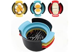 3-in 1 Egg Cutter for Hard Boiled Eggs, Multifunctional Cute Egg Chopper, Hone Kitchen Essentials Accessories Tool, 3 Modes G