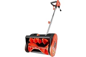 VOLTASK 12-Inch Corded Snow Blower, 10 Amp Electric Snow Blower with Directional Plate