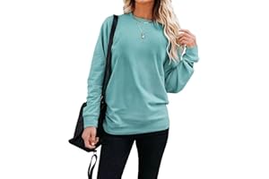INFITTY Women Long Sleeve Crewneck Sweatshirt Mama Graphic Casual Loose Solid Color Pullover Sweater Tops Fall Outfits