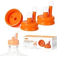 AIEVE Carboy Cap, 3 Pack Silicone Carboy Airlock Cap Fermentation Lids Home Brewing Tools Use with Airlocks for…
