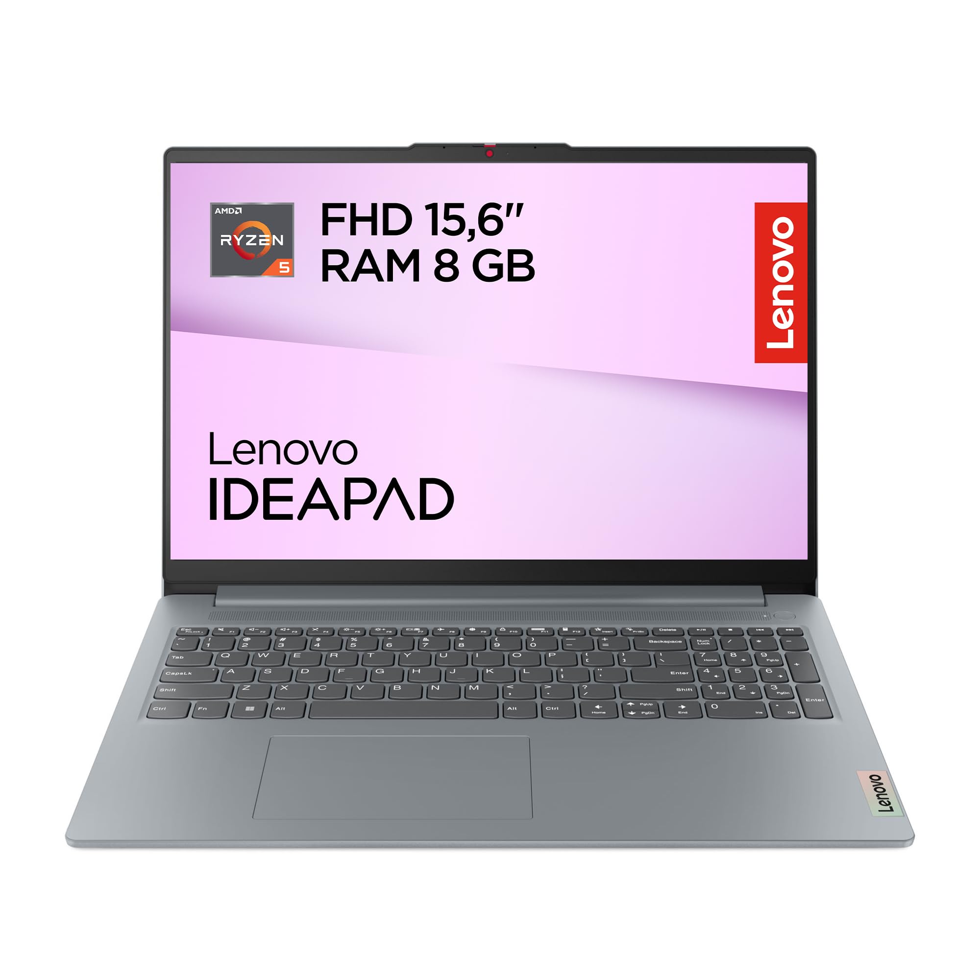 Lenovo IdeaPad Slim 3 Notebook 15.6'' FHD (1920x1080), AMD Ryzen 5 7520U, RAM 8GB, 512GB SSD, Windows 11 Home, WiFi 6 - Arctic Grey
