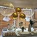 Yalulu 4pcs 22inch Gold/Silver 4D Large Round Sphere Shaped Aluminum Foil Balloon Birthday Party Wedding Baby Shower Marriage Decor Supplies (Gold)