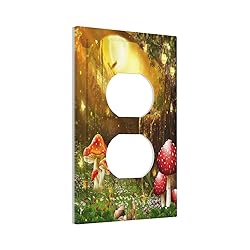 Red Mushroom Forest Fairy Moon Butterfly Single