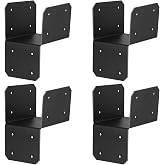 4 Pcs 4x4 Post Caps Tie Bracket for Pergola,Joist Anchor Connector,16 Gauge | For Pergola Rafters &amp; Beams