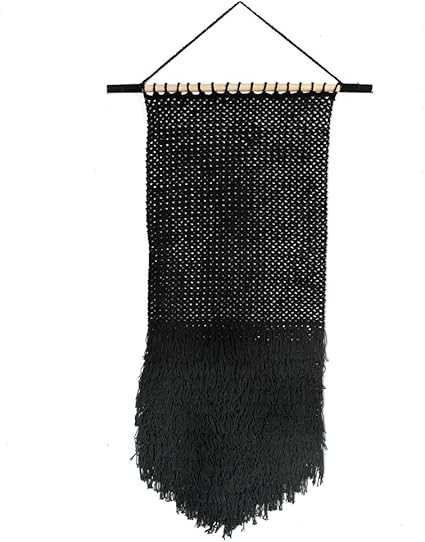 Bazar Bizar Macramé - Decoración de Pared, Talla XXL, Color Negro
