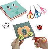 LIVINGO 13 cm Kids Scissors Safety Blunt Blades 3 Pack Cushioned Handles view 6