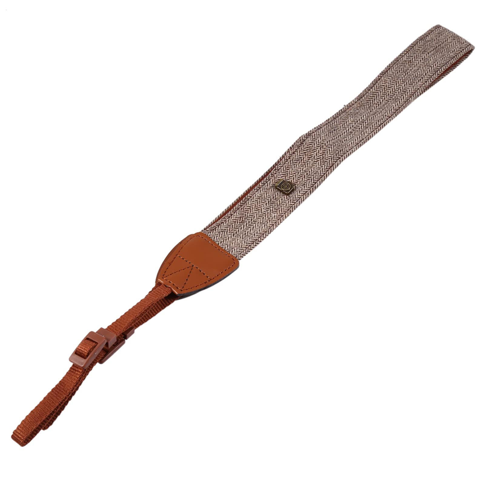 Denash Camera Strap, PU Leather Adjustable Shoulder Neck Strap Belt, Universal Anti - Slip Camera Strap Length Fit for SLR Cameras (Brown)