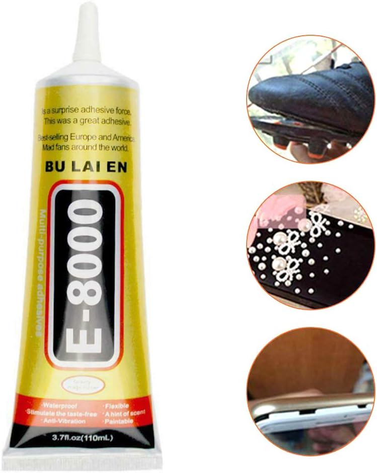 Kinnart Phone Craft Glue,50ml E8000 Phone Screen Frame Repair DIY Jewelery Clear Glue Adhesive Liquid,For Rhinestones Jewellery Craft Beads or Cardmaking
