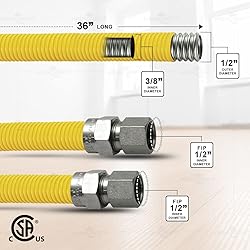 Highcraft GUHD-ZD38-36C Gas Line Hose 1/2'' O.D. x