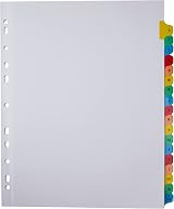 Q-Connect 20 Part A-Z Index Extra Wide Reinforced Multi-Colour Tabs view 2